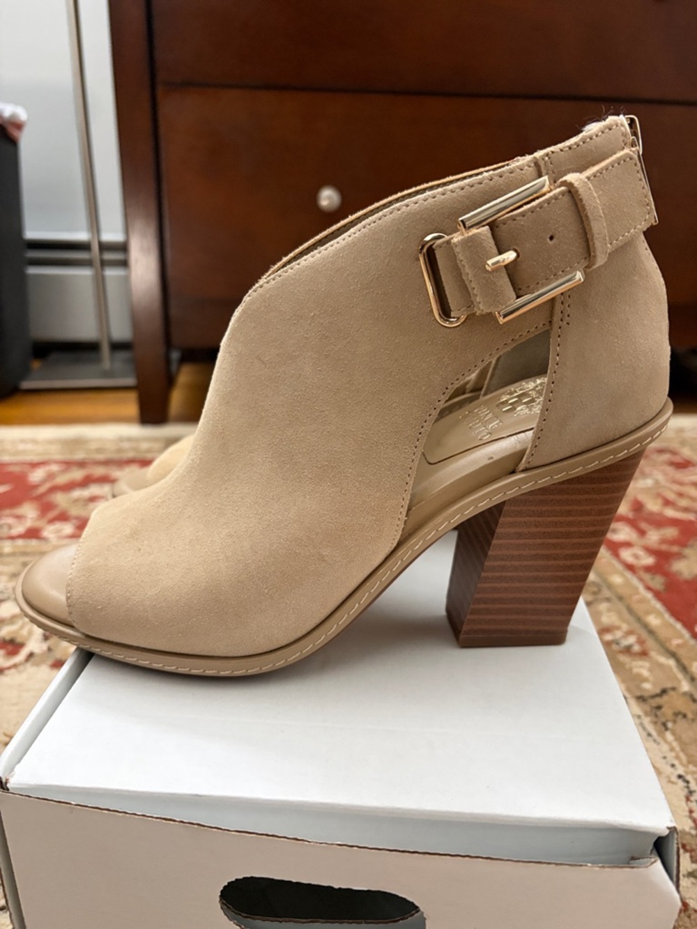 Vince Camuto Fareena Peep-Toe Ankle Booties